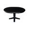 International Concepts 36 in. Solid Wood Round Top Pedestal Table with 12 in. Leaf - 30.1 in.High - Dining Height in Black K46-36RXT-23B - alternate 7